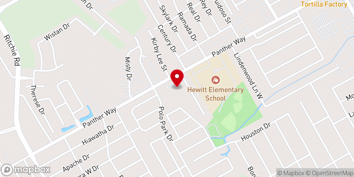 Map showing location of Grace Church Hewitt