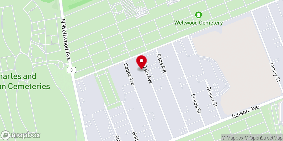 Map showing location of The Church Bulletin Inc
