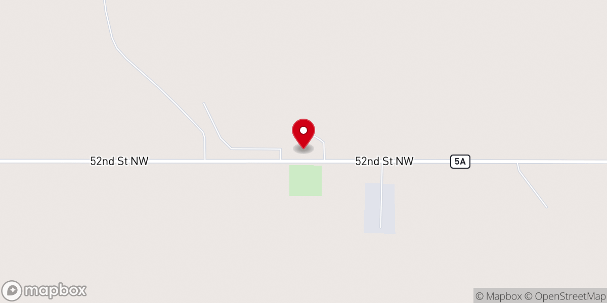 Map showing location of Round Prairie Church