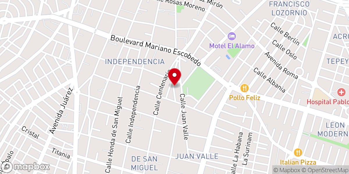 Map showing location of Parroquia de Nuestra Señora del Perpetuo Socorro