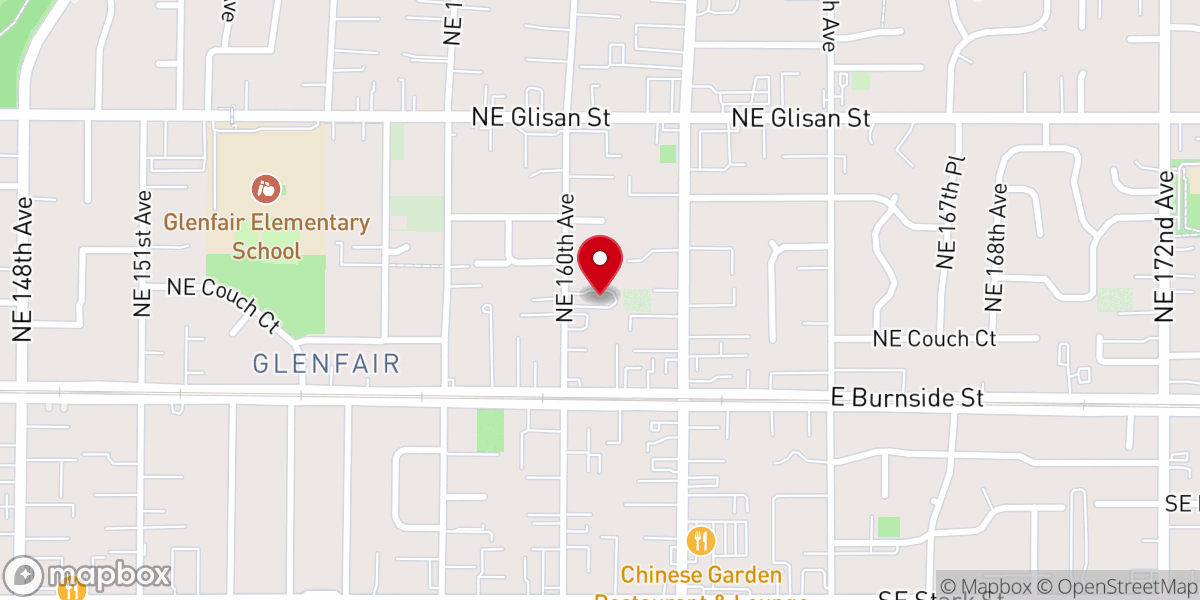 Map showing location of 160th Avenue Church of Christ