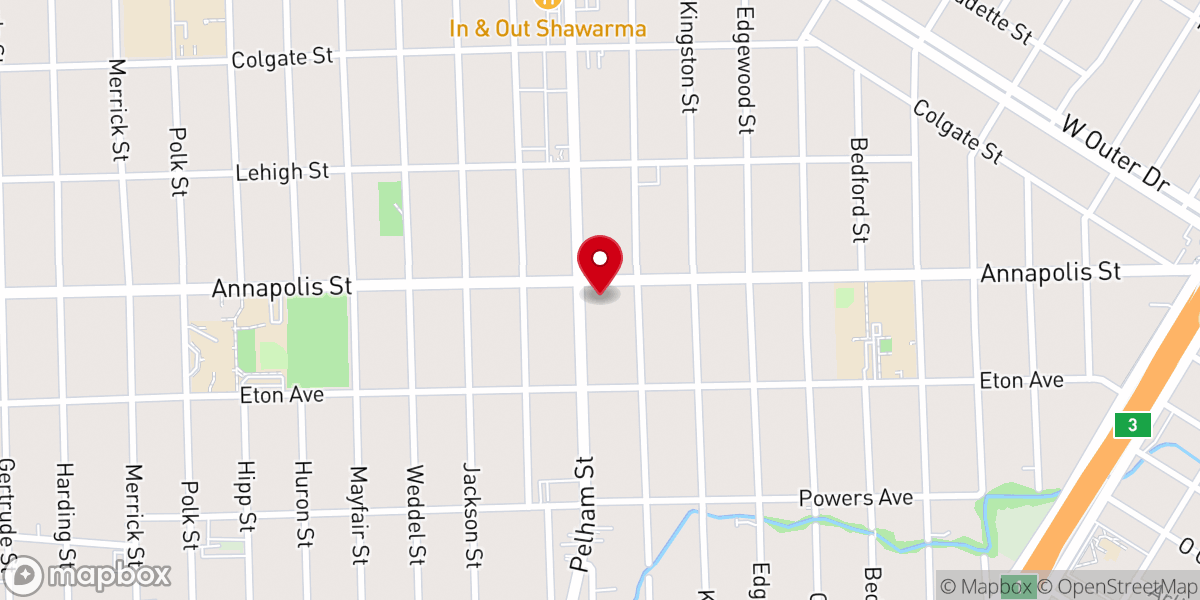 Map showing location of Family Worship Center of the Apostolic Faith
