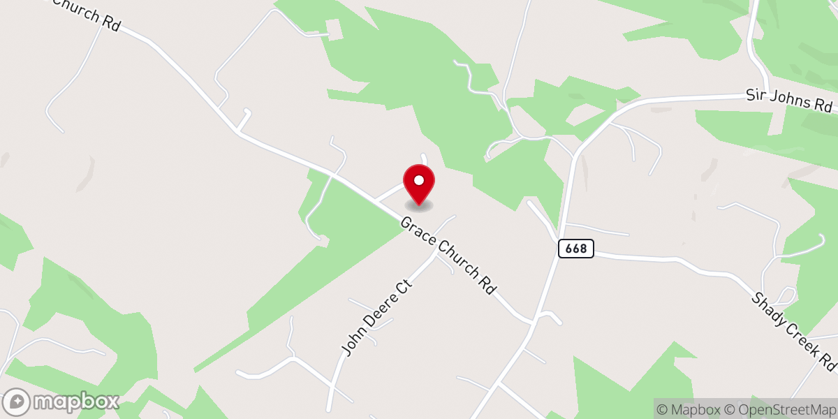 Map showing location of Grace Bible Fellowship