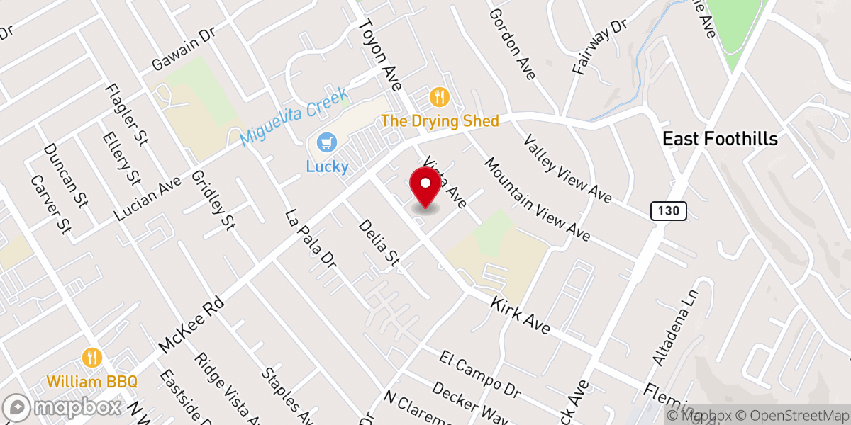 Map showing location of River of Life Family Church