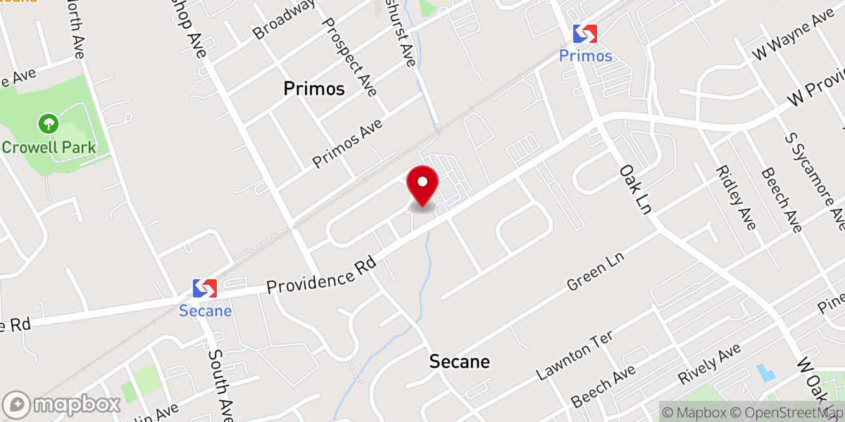 Map showing location of Trinity Baptist Church