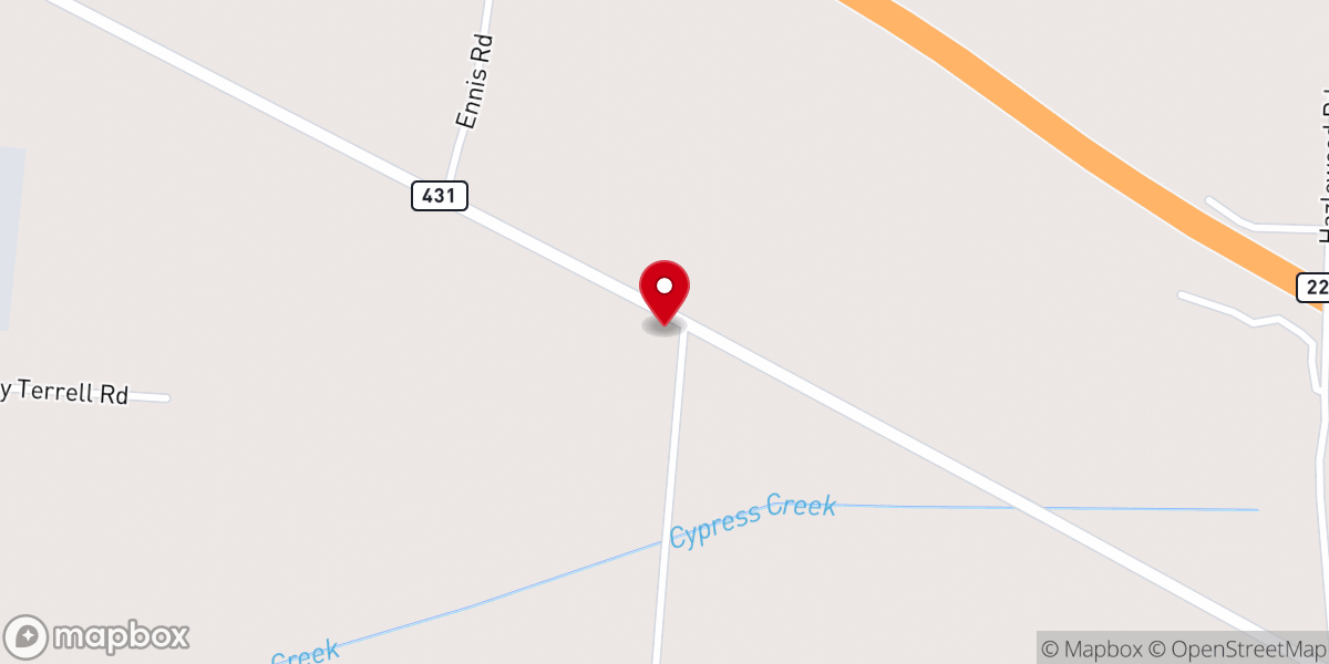 Map showing location of Northwestern M.B. Church