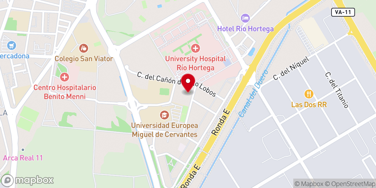 Map showing location of Iglesia de Nuestra Señora del Sagrado Corazón