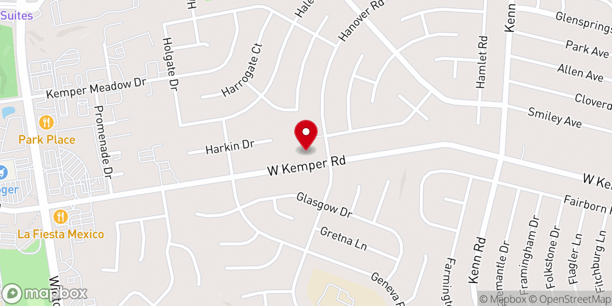Map showing location of Forest Park Christian Church