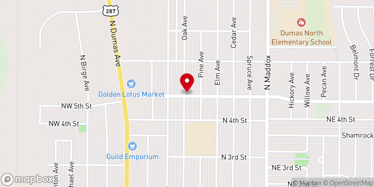 Map showing location of Iglesia Bautista Latino