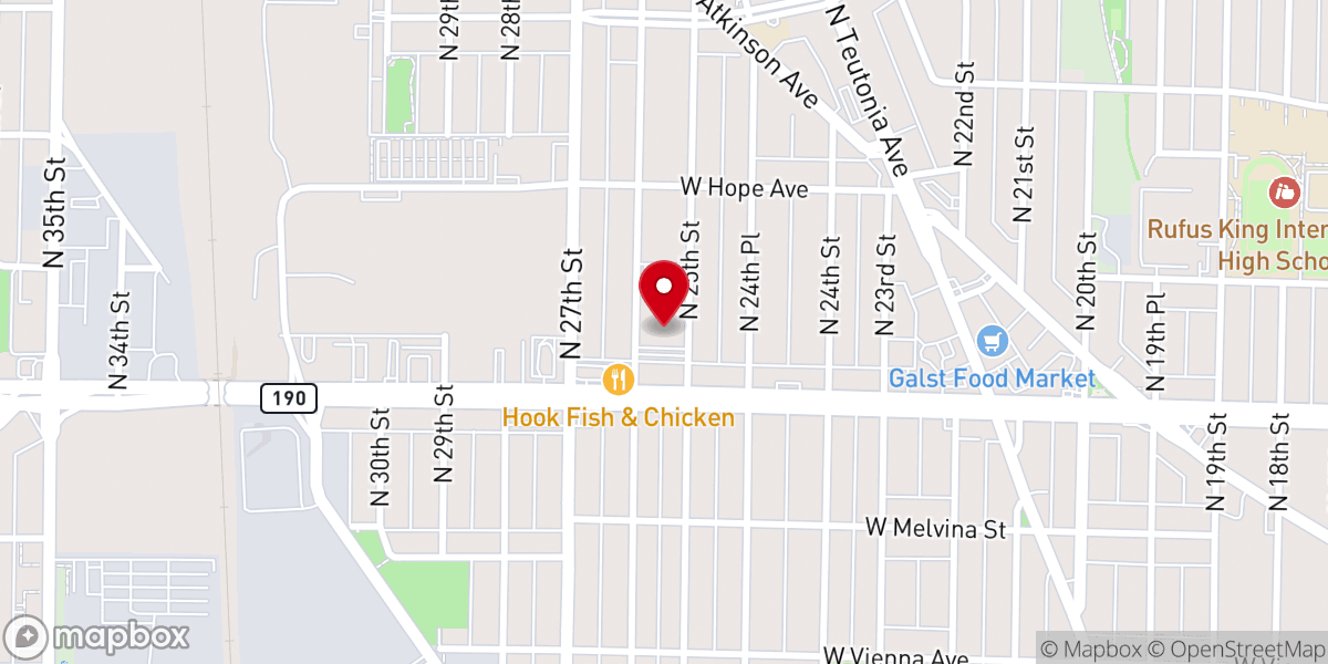 Map showing location of All Saints Catholic Church