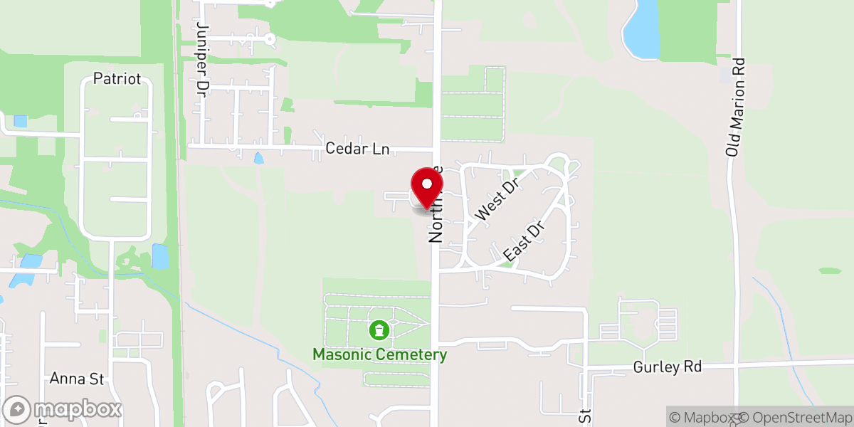 Map showing location of Lutheran Church of the Cross