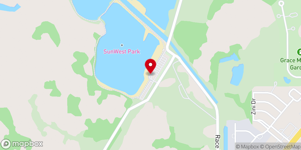 Map showing location of SunWest Park