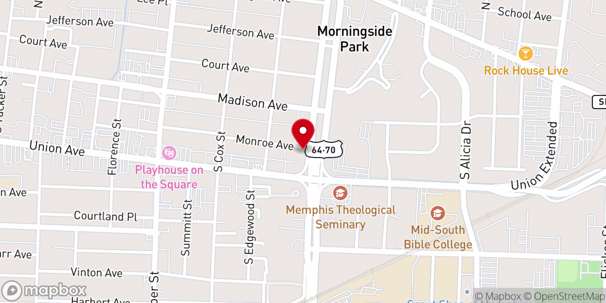 Map showing location of Overton Chapel