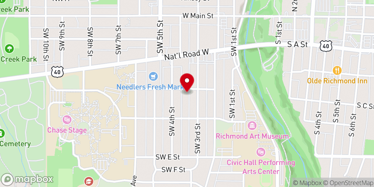 Map showing location of Emanuel Iglesia