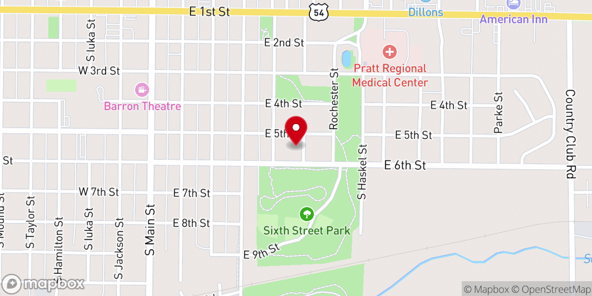 Map showing location of Apostolic Faith Tabernacle