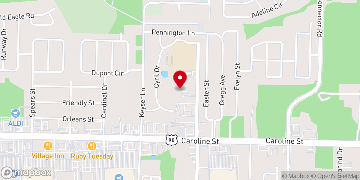 Map showing location of The Way United Methodist Church