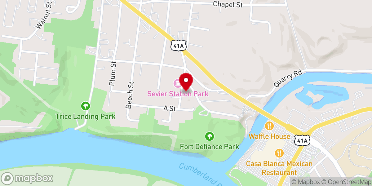 Map showing location of Greenhill Church and Christian Outreach Ministries