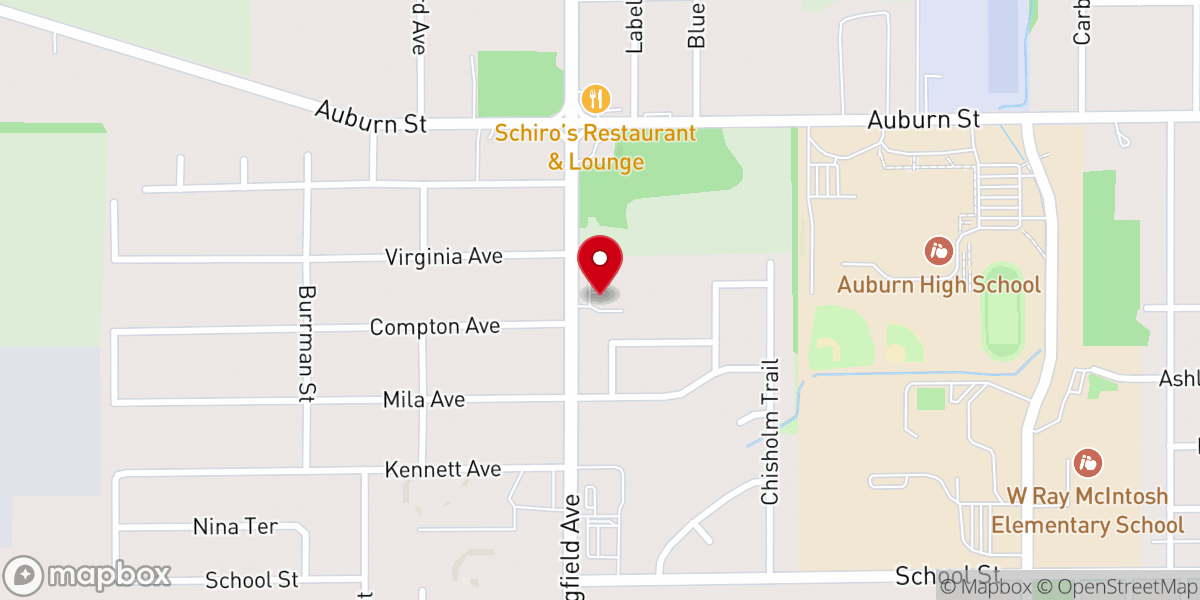Map showing location of Lincoln Wood Baptist Church