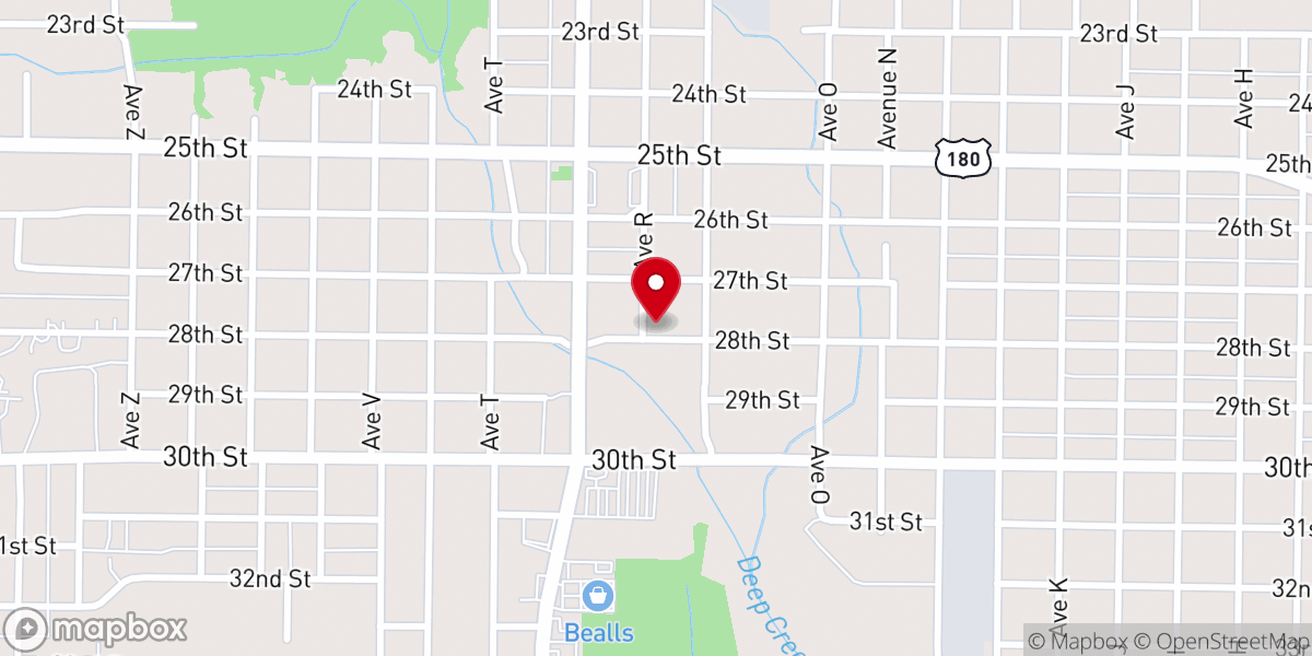 Map showing location of First Presbyterian Church
