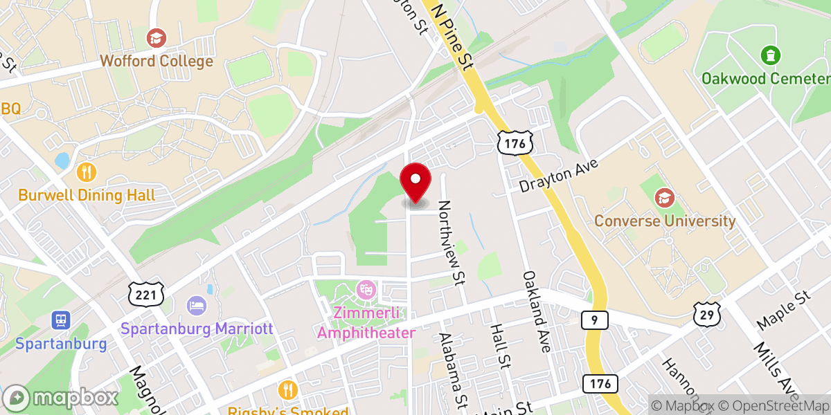 Map showing location of Metropolitan African Methodist Episcopal Zion Church