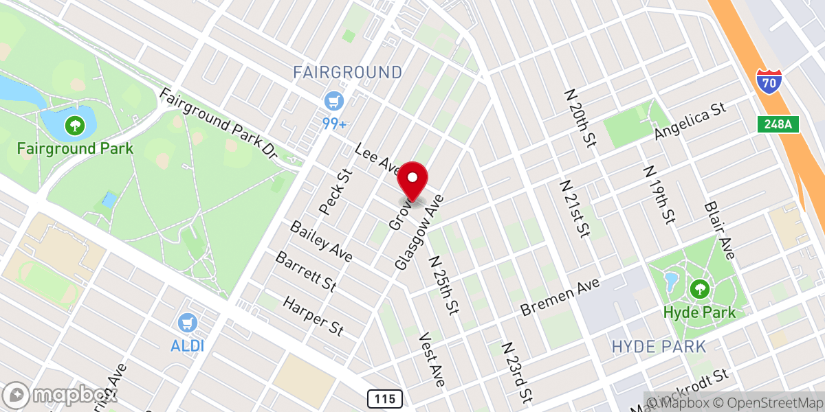 Map showing location of Christian Love Missionary Baptist Church