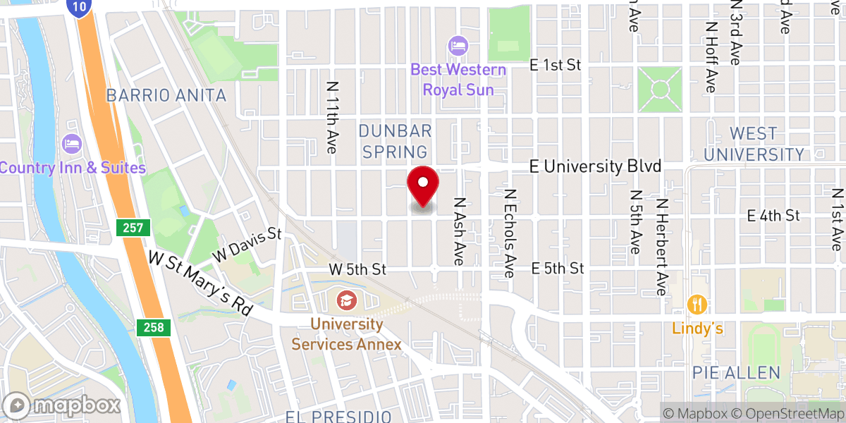 Map showing location of Phillips Chapel Christian Methodist Episcopal Church