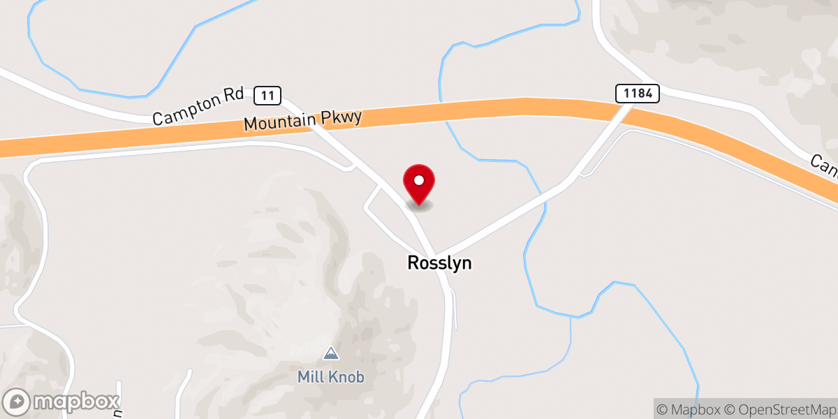 Map showing location of Shiloh United Methodist Church