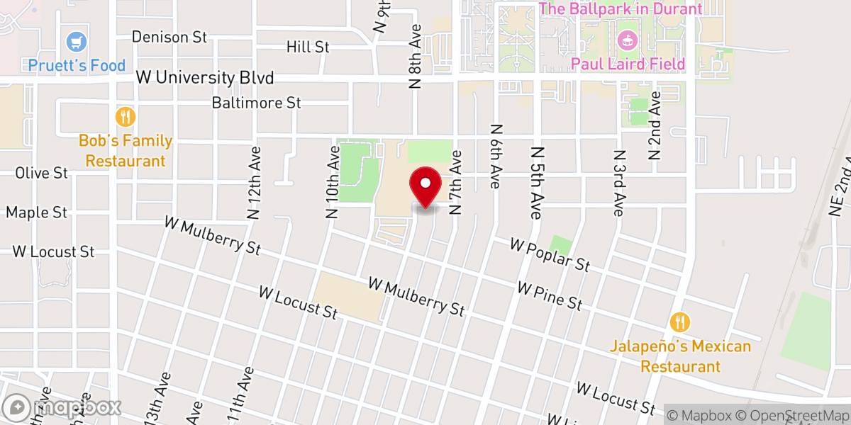 Map showing location of Pentecostal Church of God