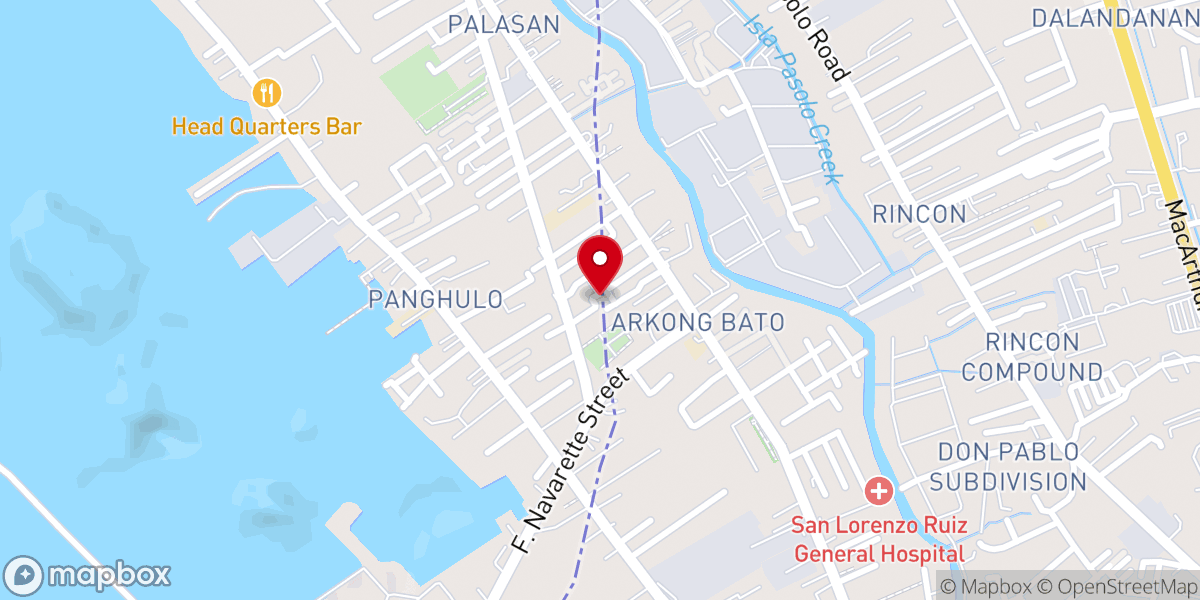 Map showing location of United Pentecostal Church - Arkong Bato