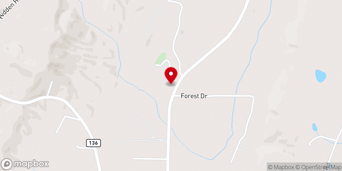 Map showing location of Cooper Heights Church of God