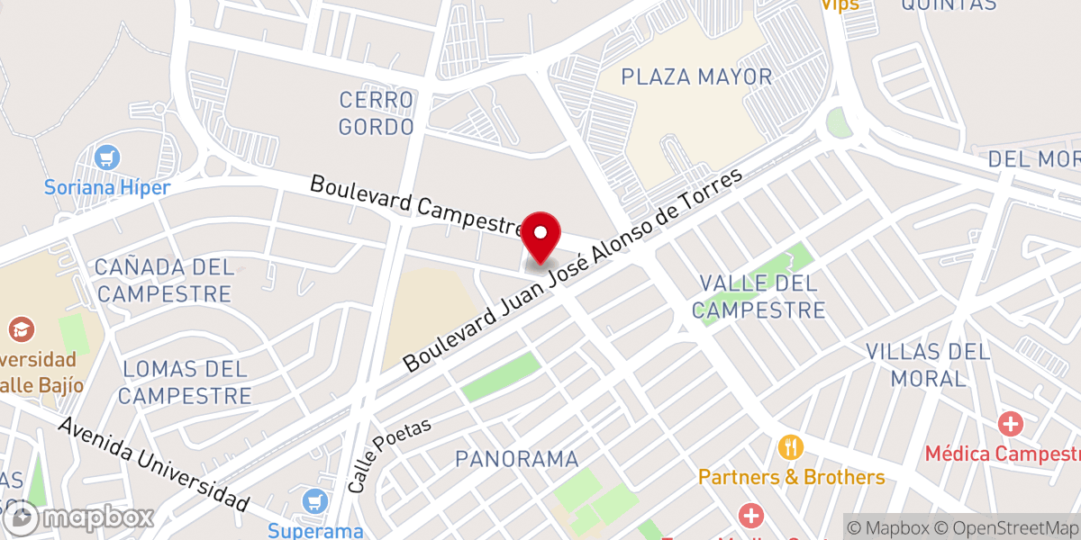 Map showing location of Mosaico Iglesia Cristiana