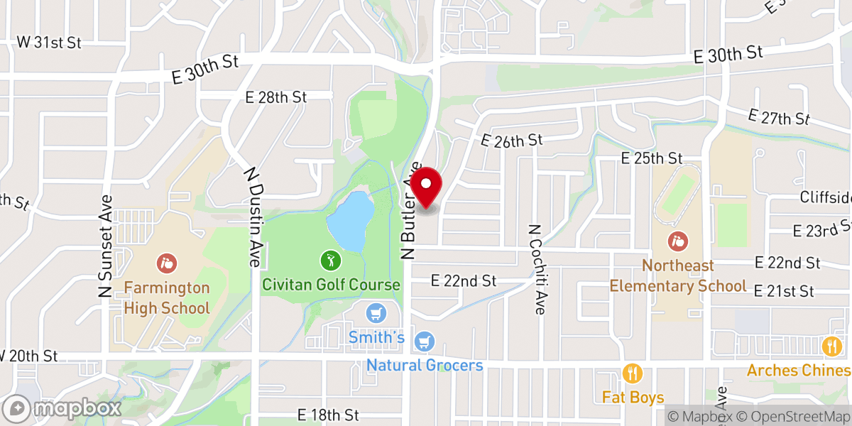 Map showing location of Cross Roads Community Church