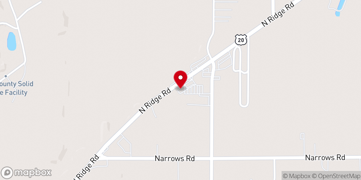 Map showing location of Bridge Church at Perry