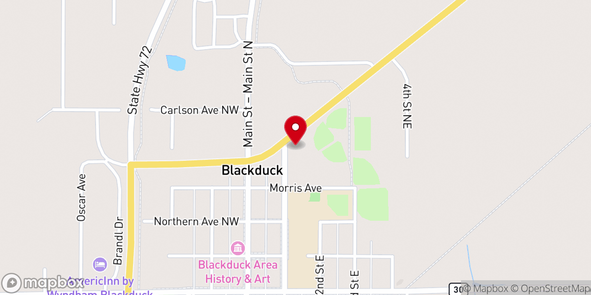 Map showing location of St Ann Catholic Church