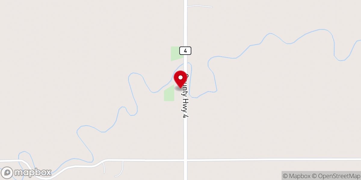 Map showing location of Grue Evangelical Lutheran Church