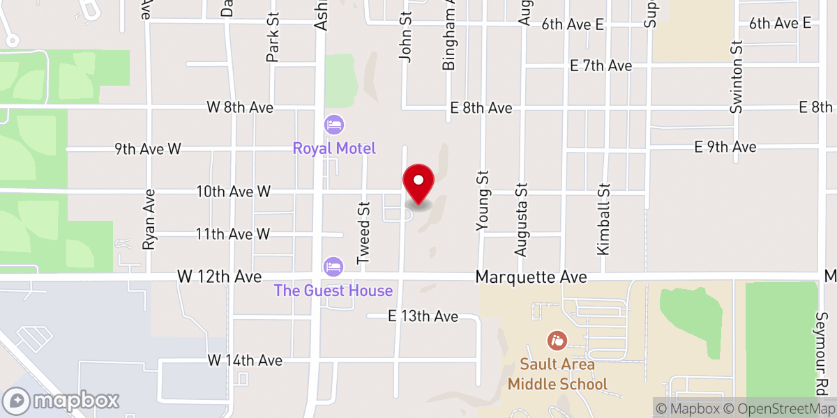 Map showing location of E-Free Church Sault Campus