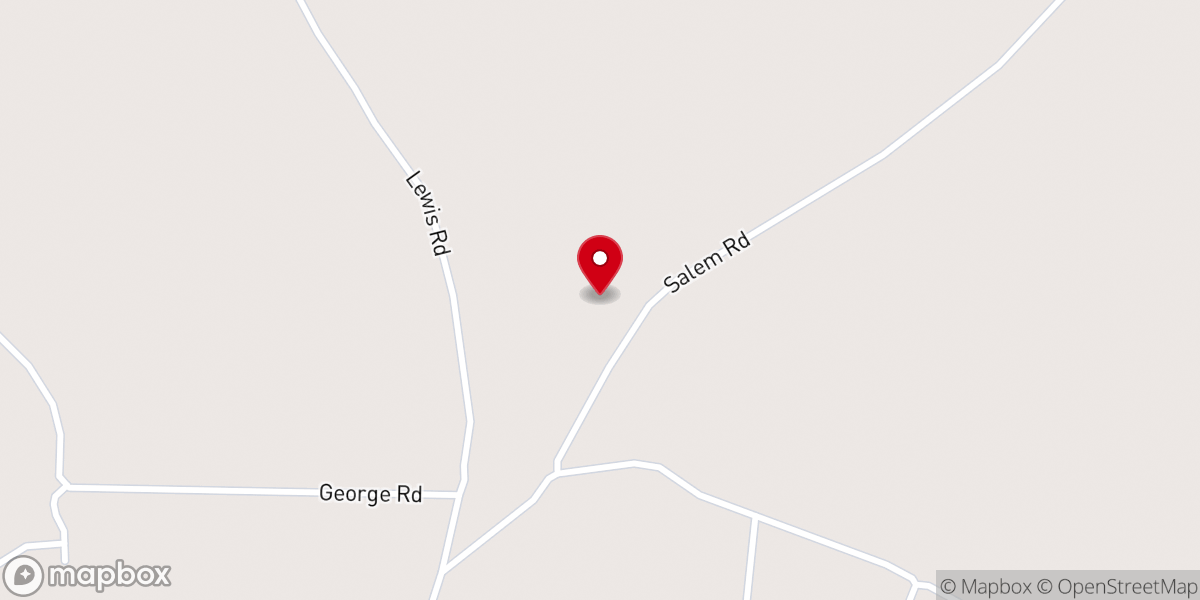 Map showing location of Salem Baptist Church