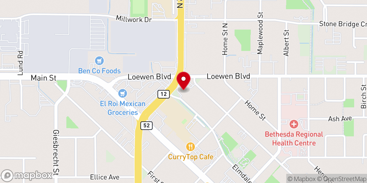 Map showing location of Old Church Bakery