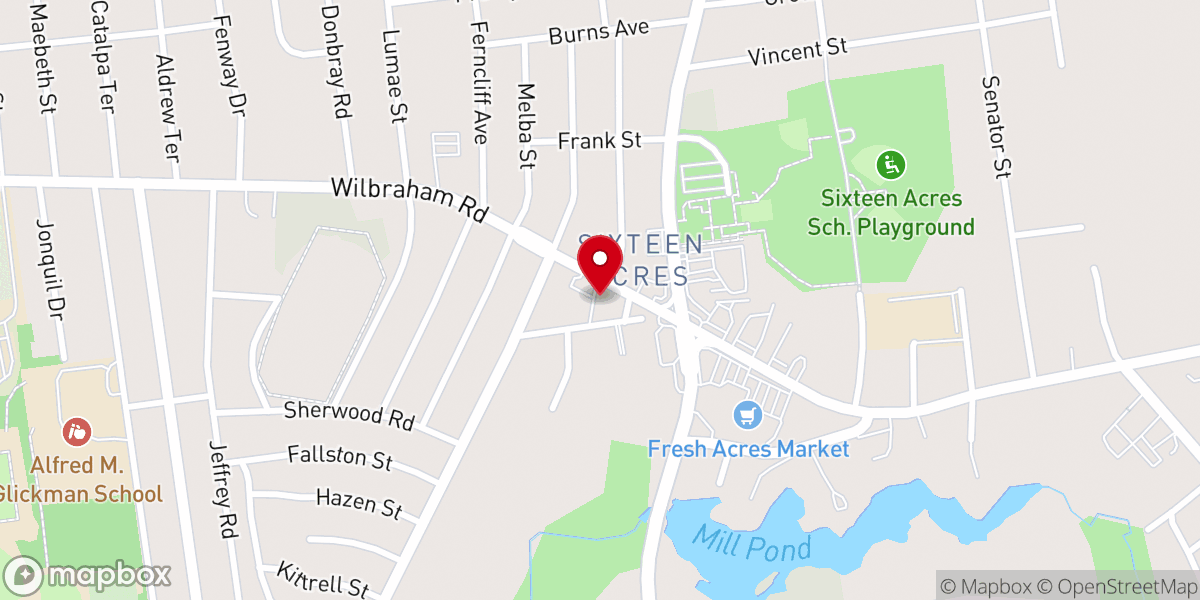 Map showing location of Foster Memorial Church