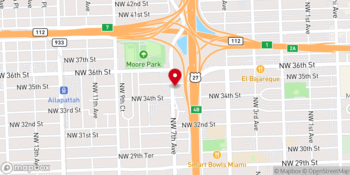 Map showing location of Celestial Church of Christ - Miami Miracle Parish