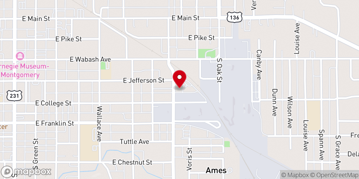 Map showing location of Christ 180 Church