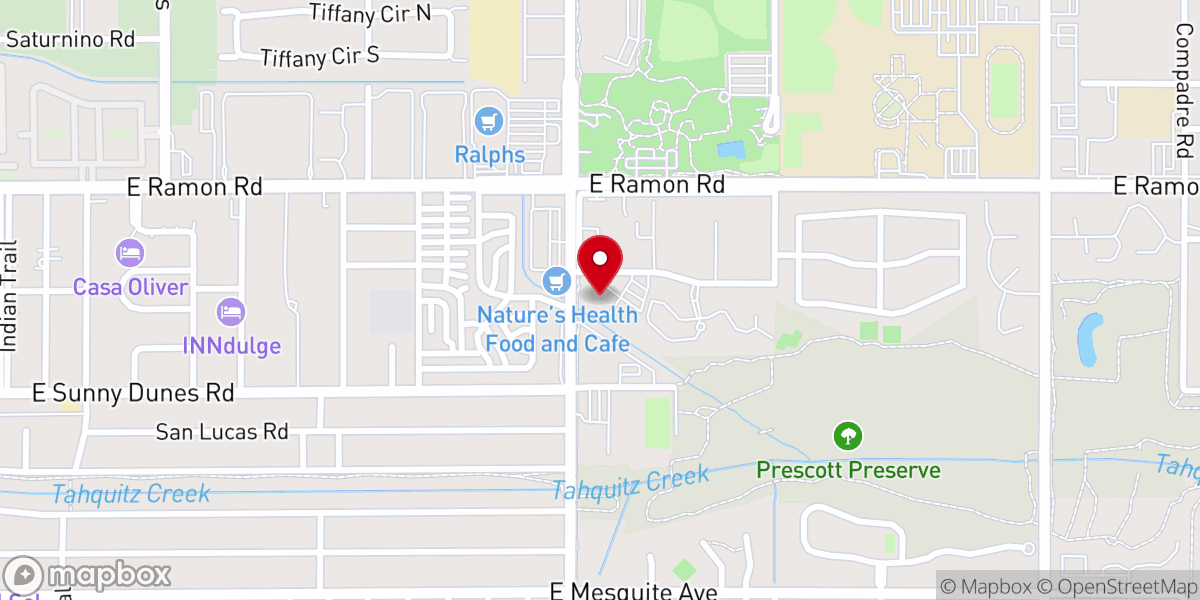 Map showing location of Palm Springs Seventh-day Adventist Church