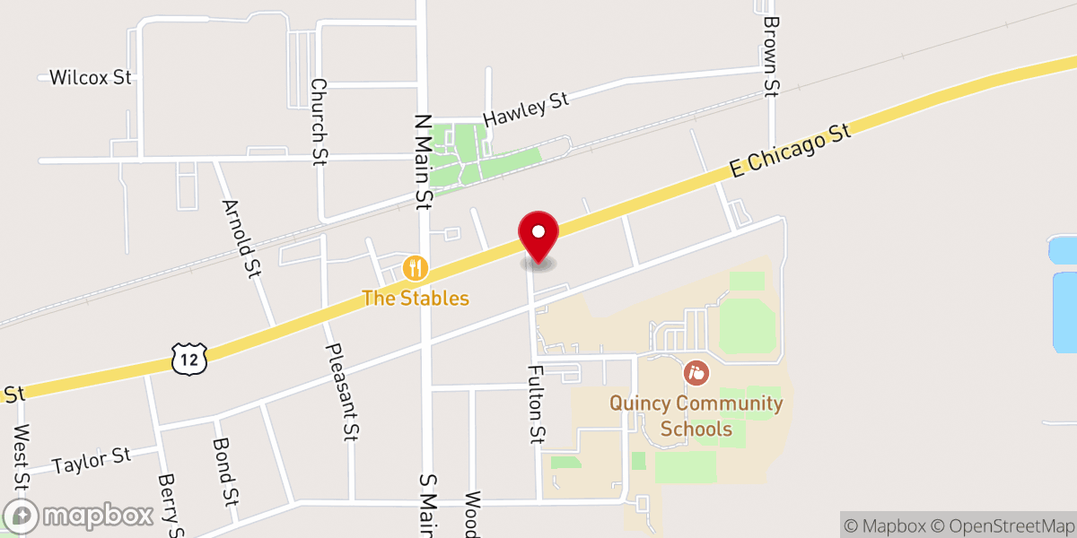 Map showing location of Union Church