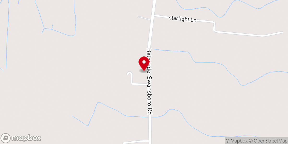 Map showing location of Faith Freewill Baptist Church