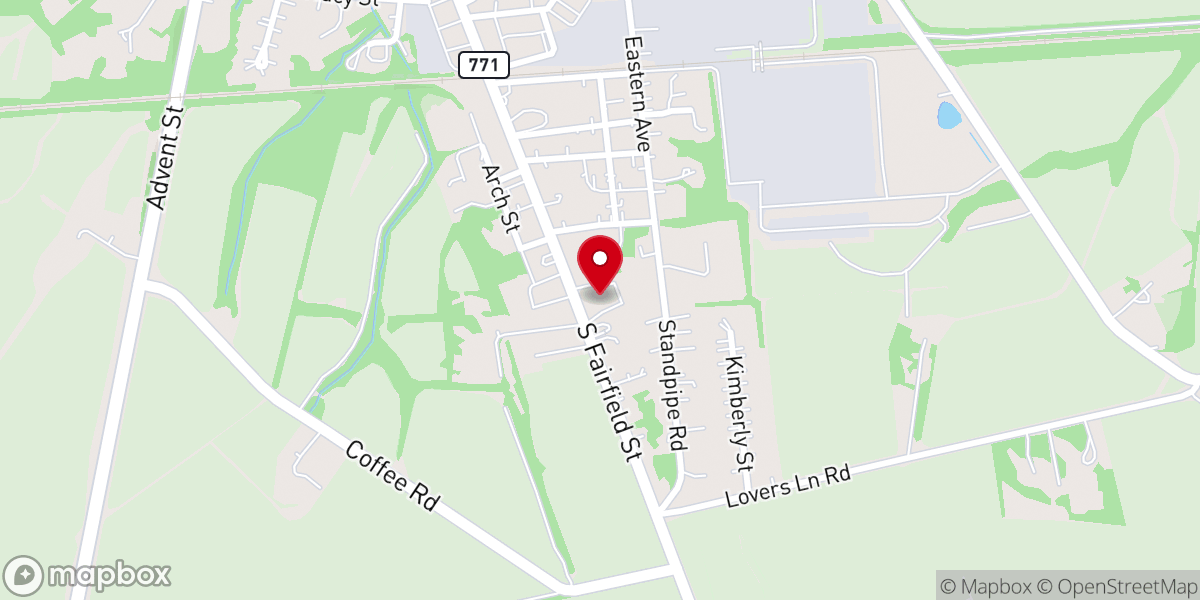 Map showing location of Church of Christ-Leesburg