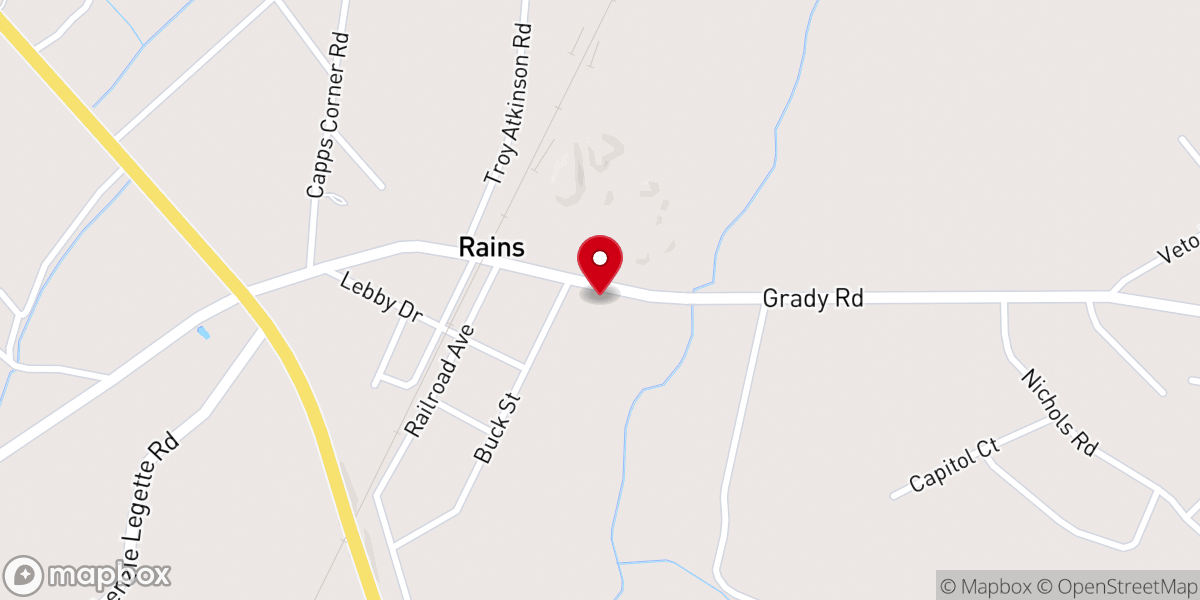 Map showing location of Gurley Church