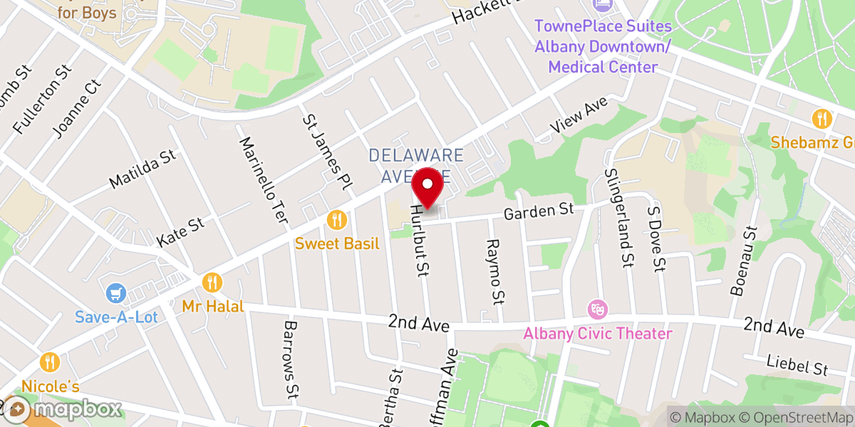 Map showing location of Lutheran Church of the Holy Spirit
