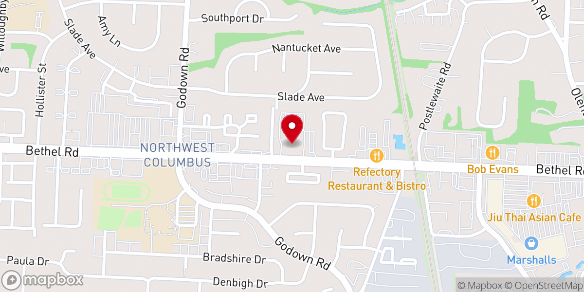 Map showing location of Bethel International United Methodist Church
