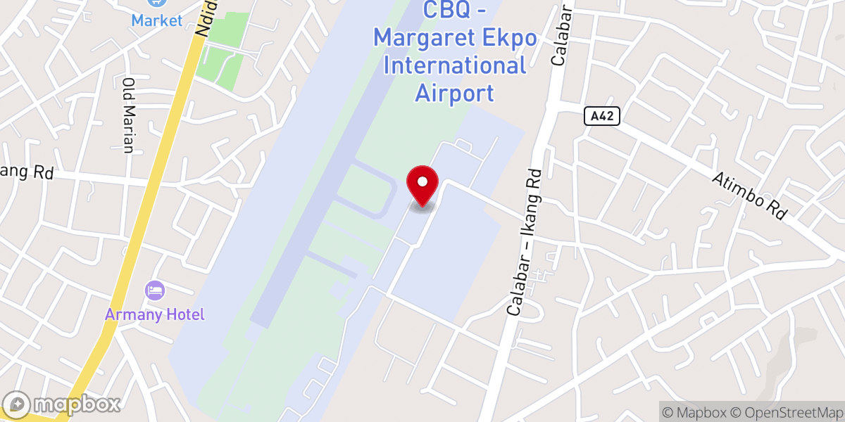 Map showing location of Emmanuel Baptist Church, Calabar