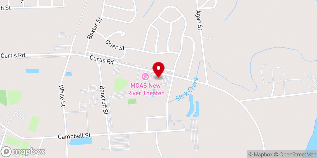 Map showing location of New River Air Station Chapel